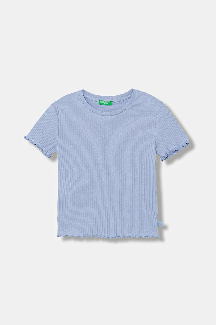 United Colors of Benetton çocuklar için pamuklu elastan basic tişört