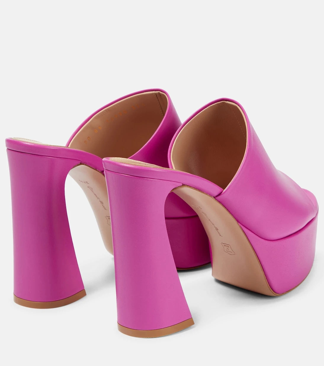 Gianvito Rossi - Holly leather platform mules