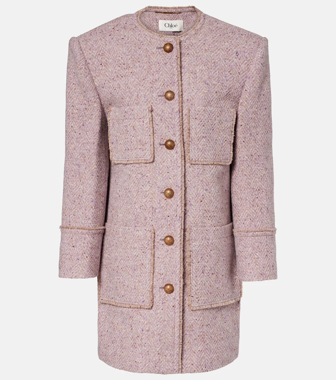 Chloé - Wool-blend tweed coat