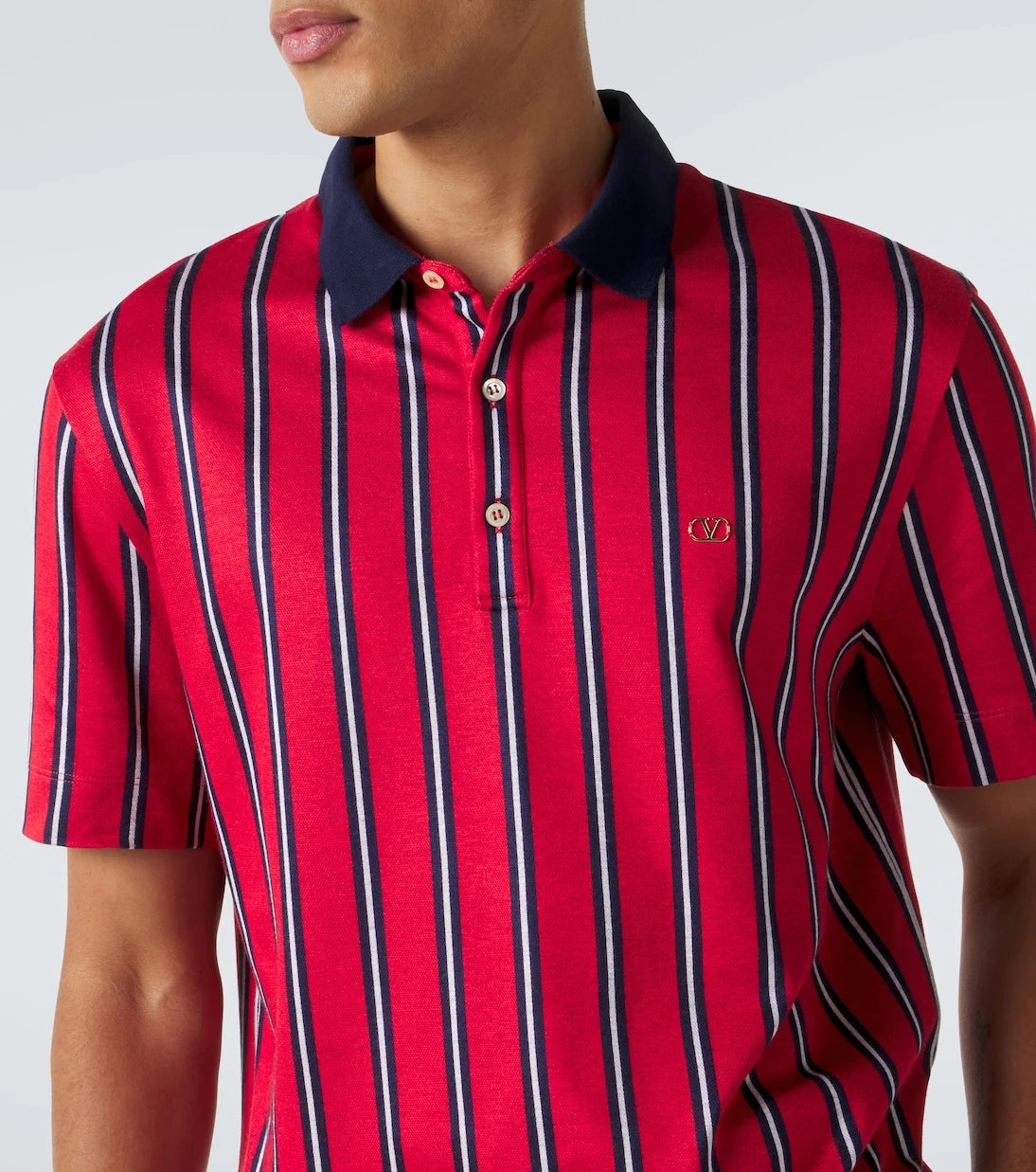 Valentino - VLogo striped polo shirt