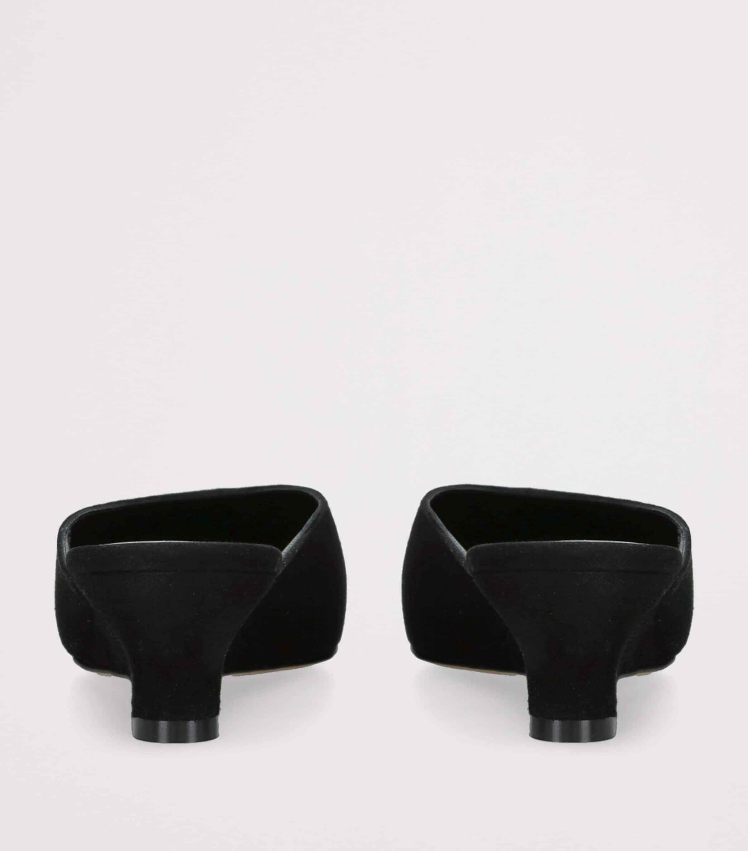 Le Monde Beryl Black Suede Micro Wedge Mules 40