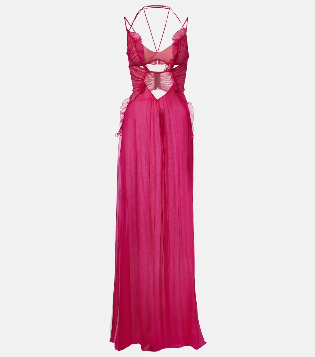 Nensi Dojaka - Semi-sheer silk gown