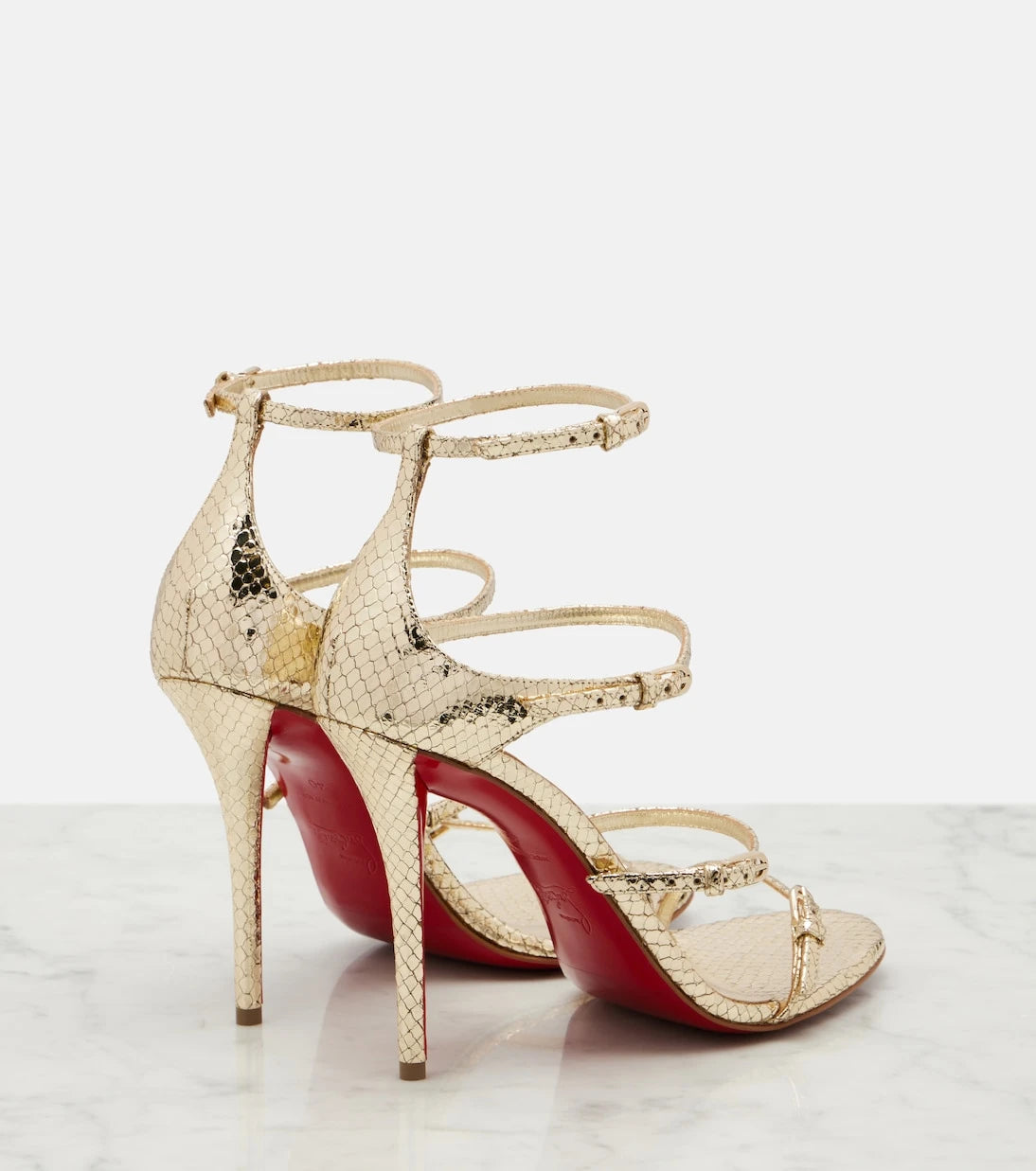 Christian Louboutin - Millenium snake-effect leather sandals