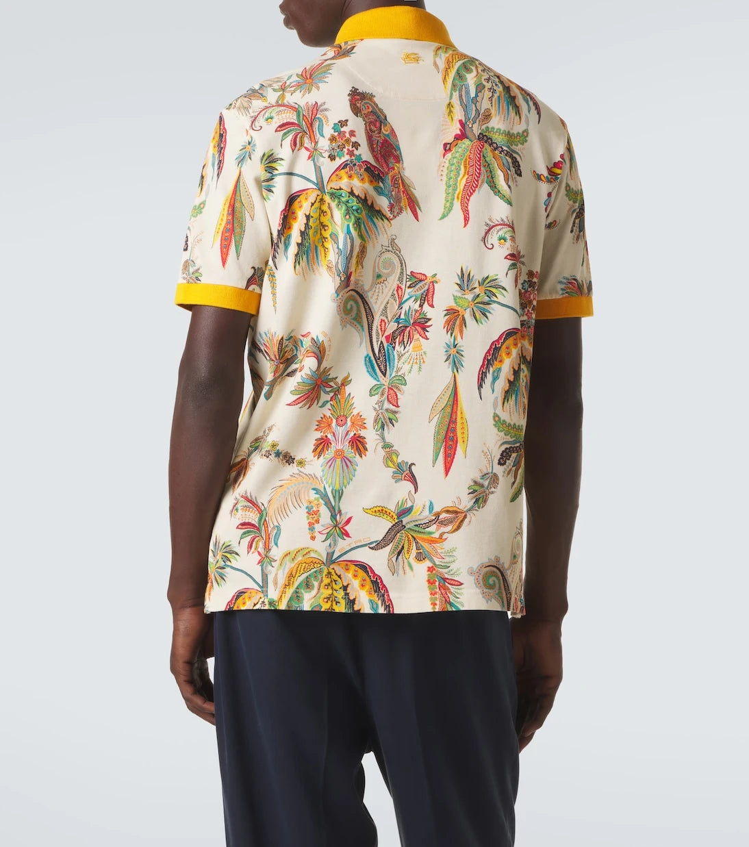 Etro - Printed cotton piqué polo shirt