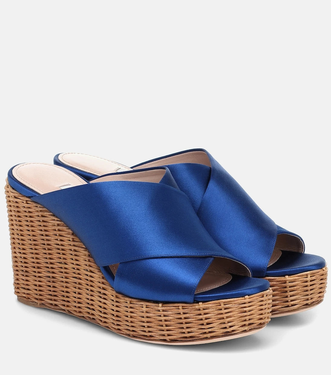 Miu Miu - Saten dolgu topuk sandalet