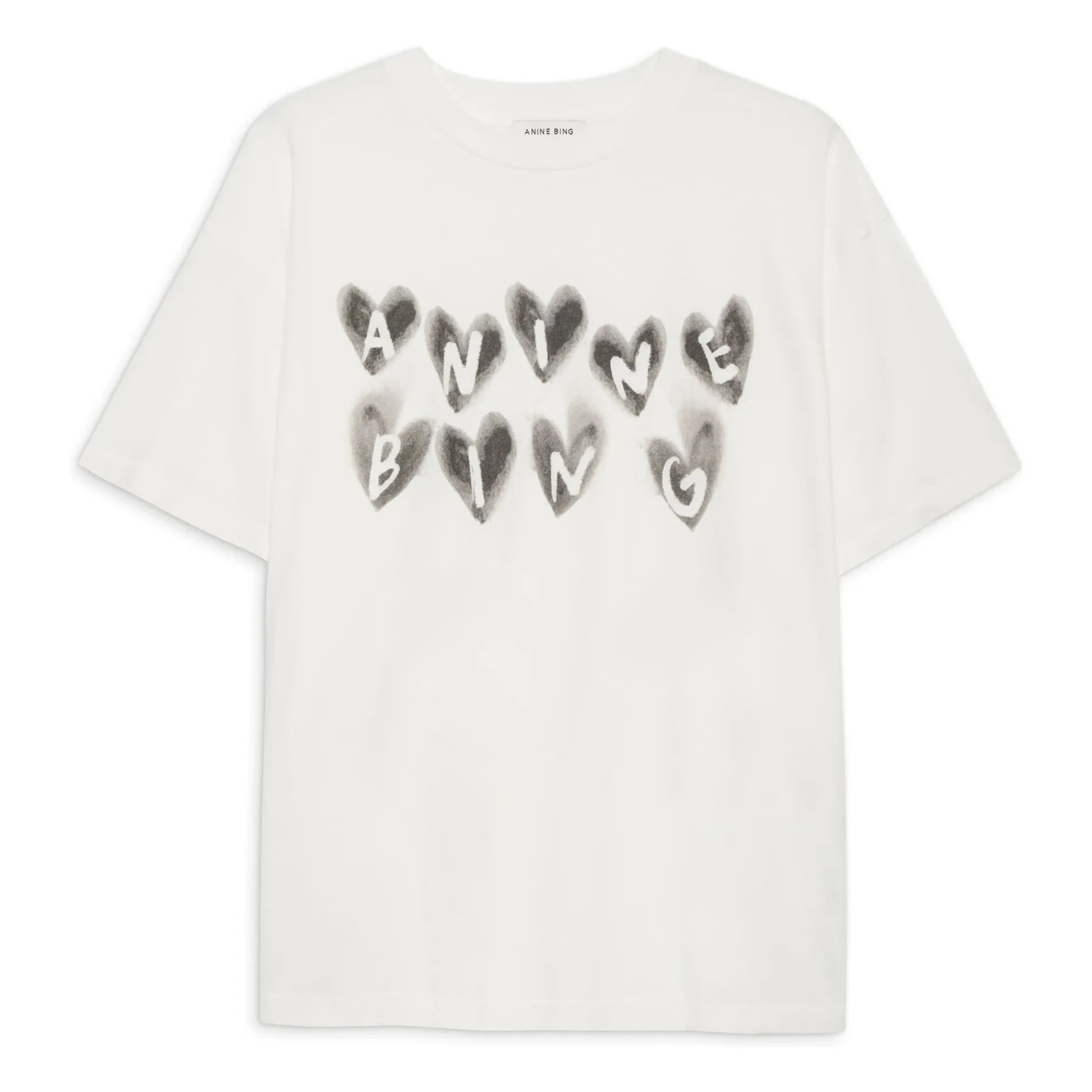 Anine Bing - Cade Hearts T-shirt | Ivory