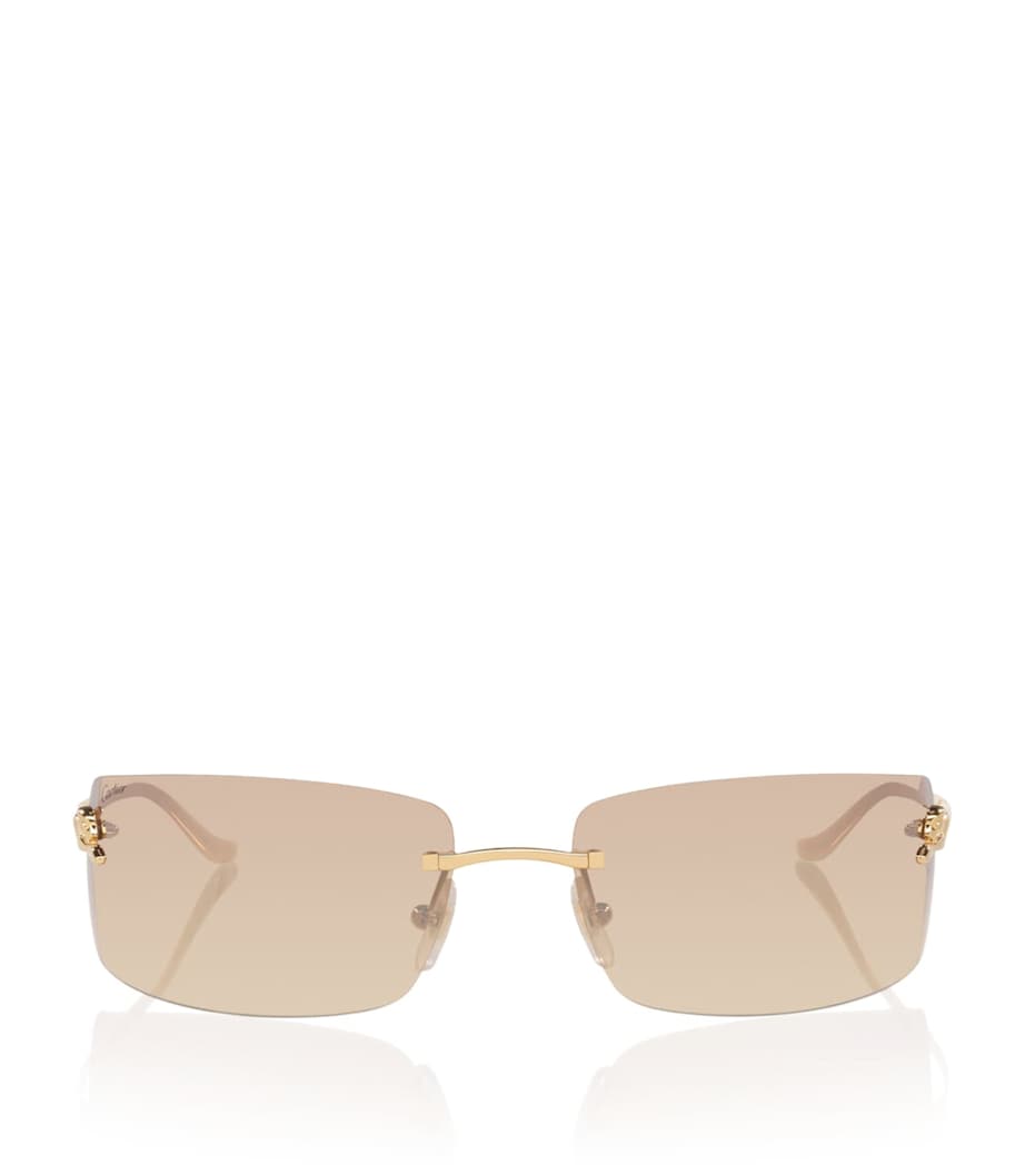 Gold Metal Panthère de Cartier Ct0503S Sunglasses