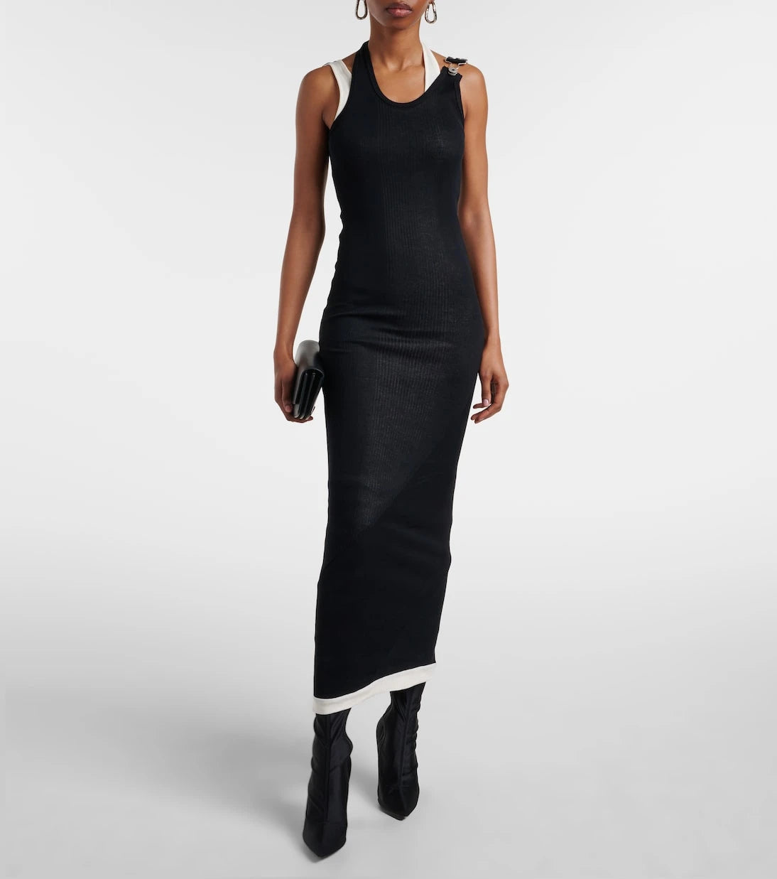 Jean Paul Gaultier - Layered cotton jersey maxi dress