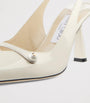 Jimmy Choo Amita 85 Leather Slingback Pumps