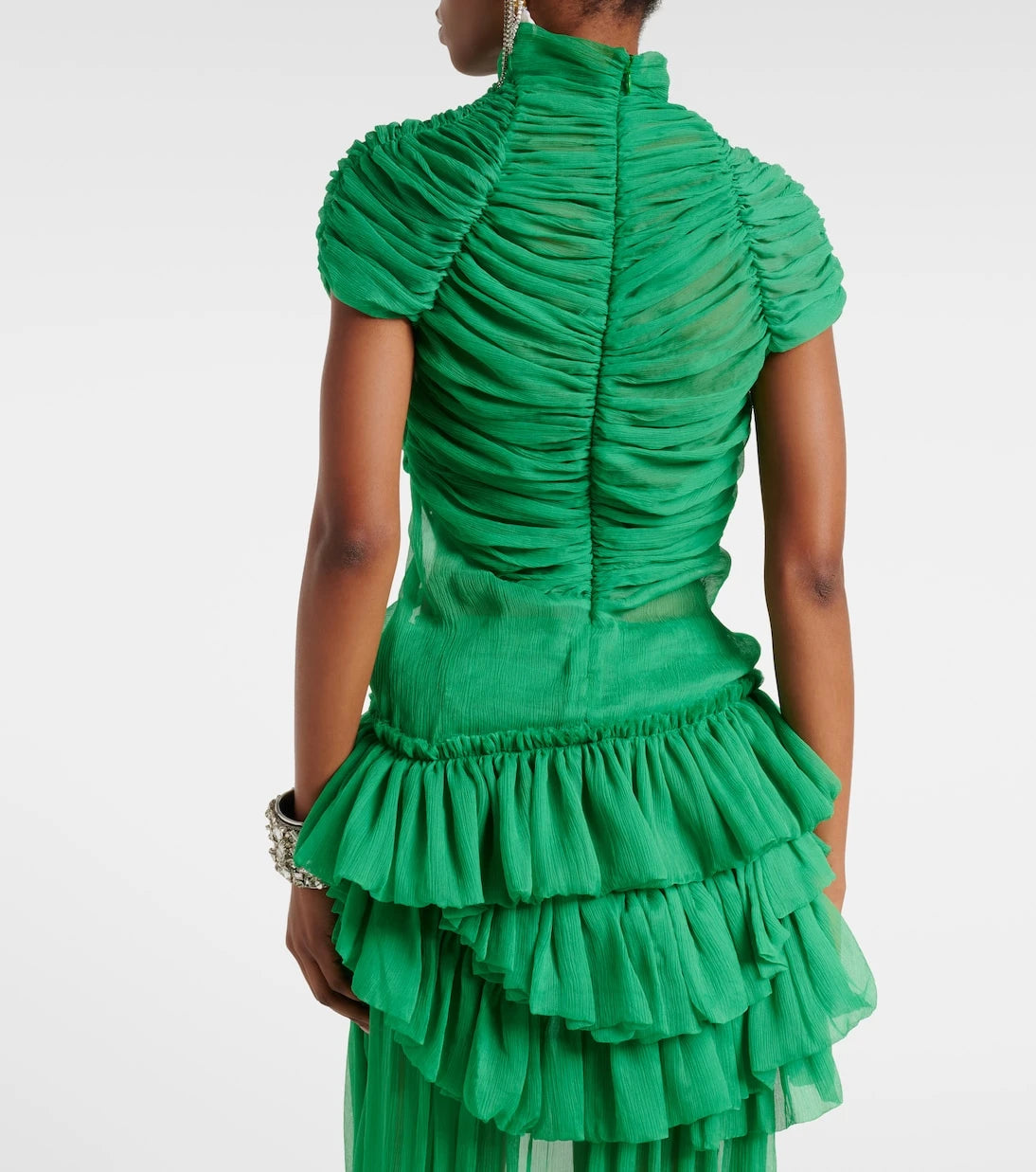 Dries Van Noten - Ruffled silk top