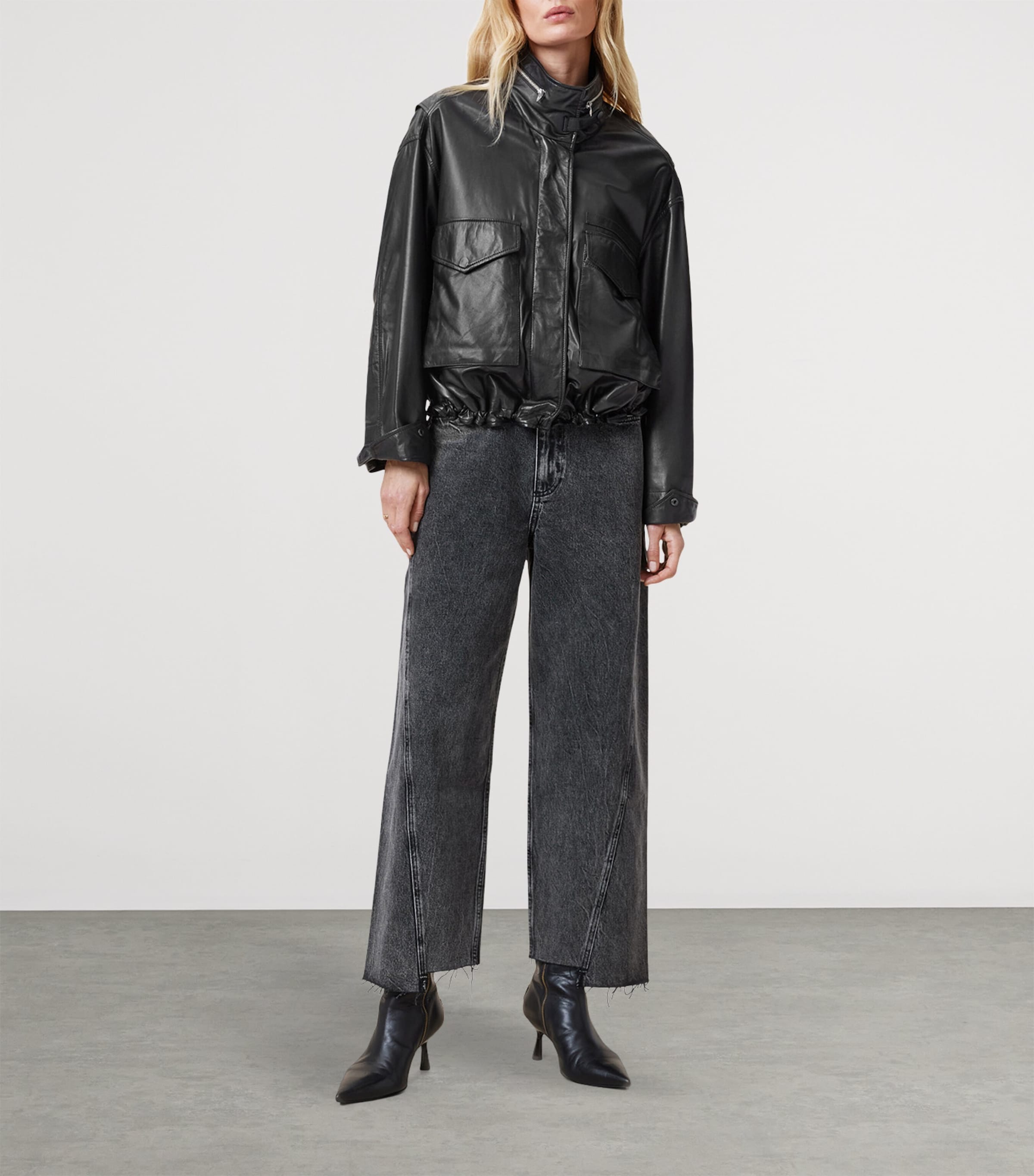 Black Clay Leather Jacket