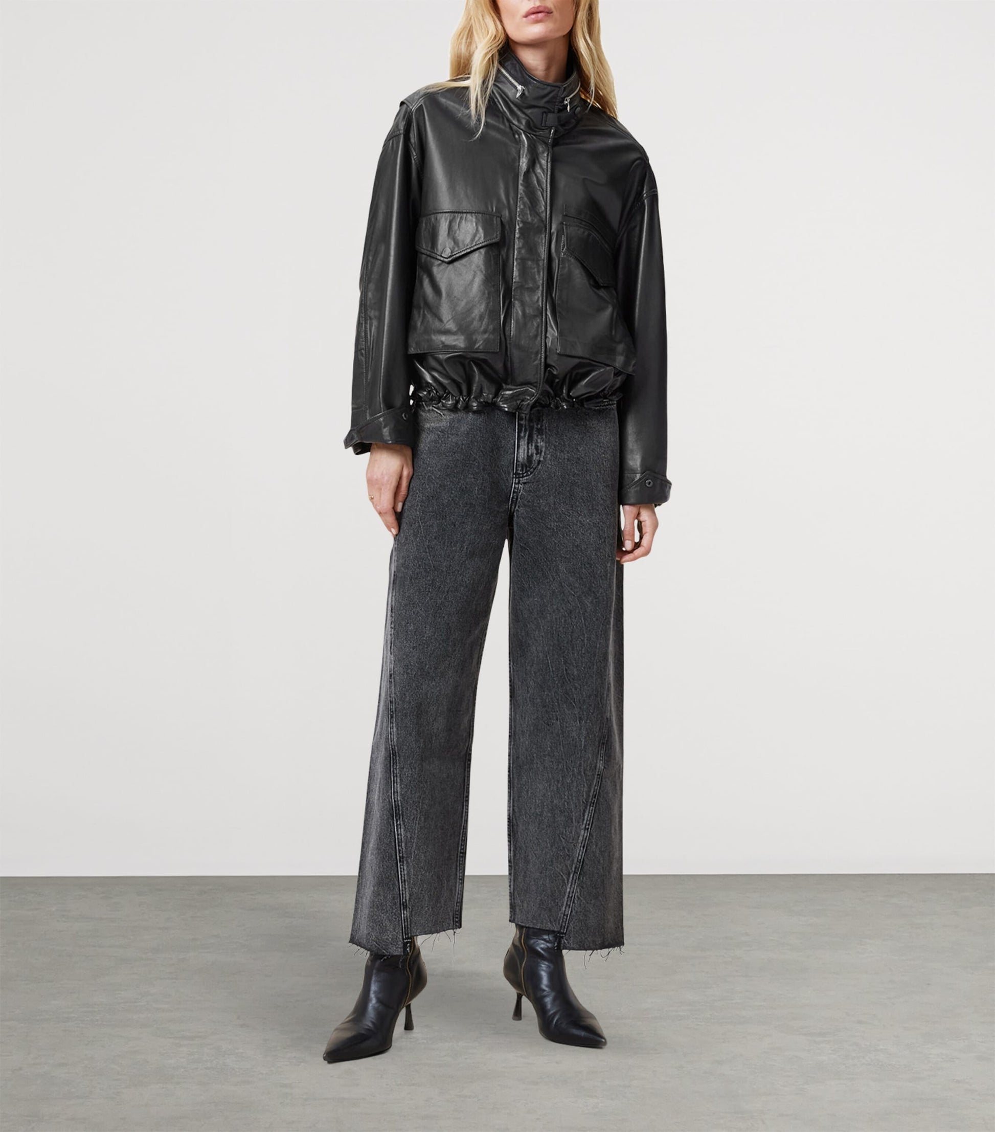 Black Clay Leather Jacket