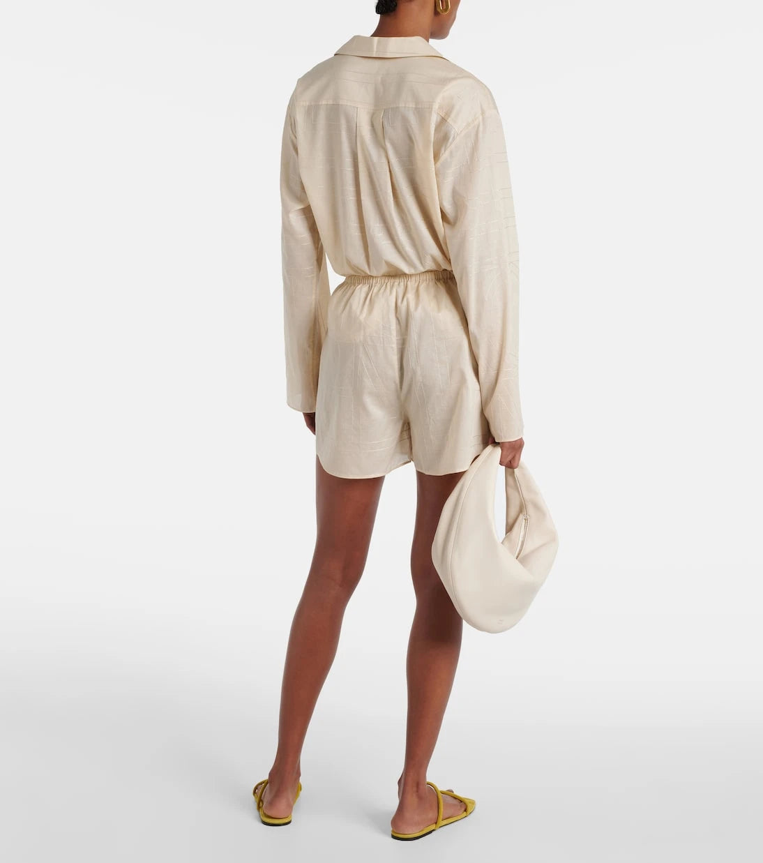 Toteme - Monogram cotton-blend shorts