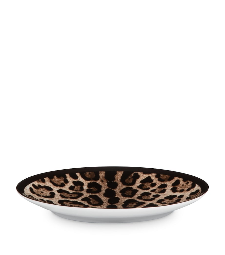 Set of Two Leopard Print Bread Plates (17cm)