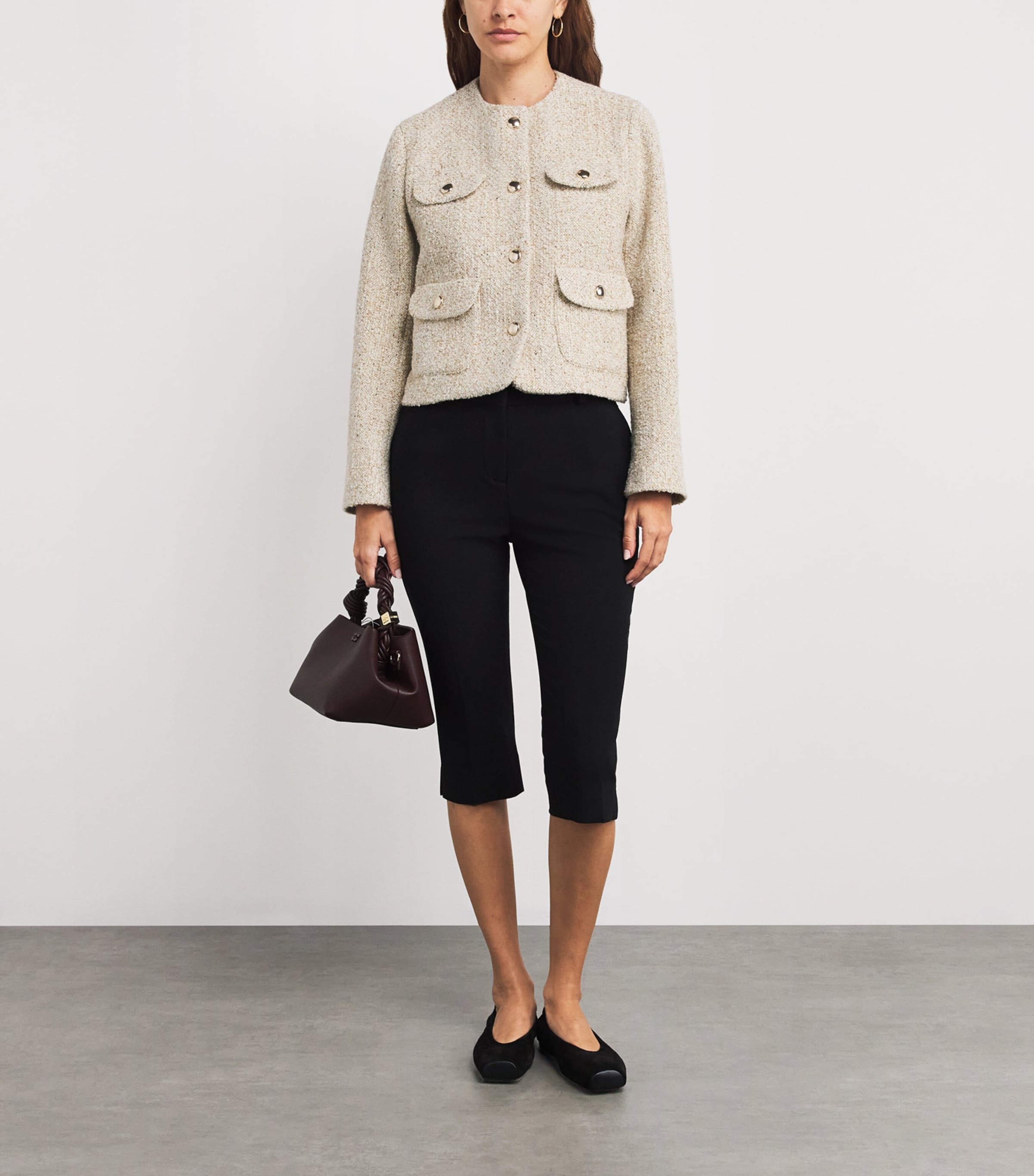 White Bouclé Tweed Jacket
