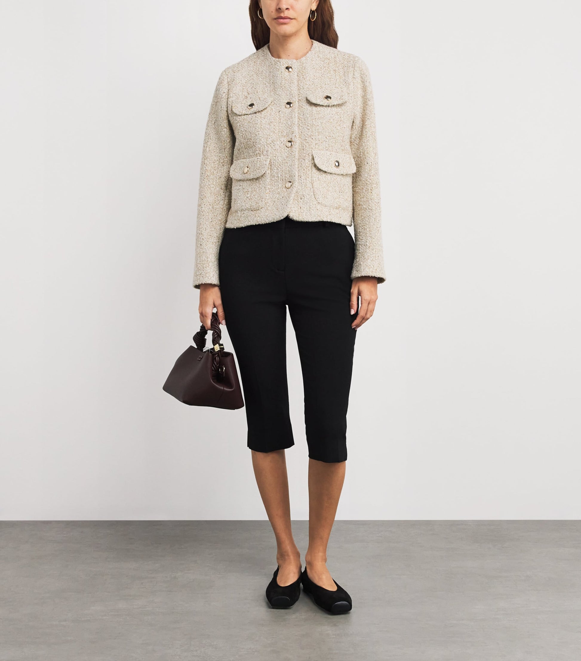 White Bouclé Tweed Jacket