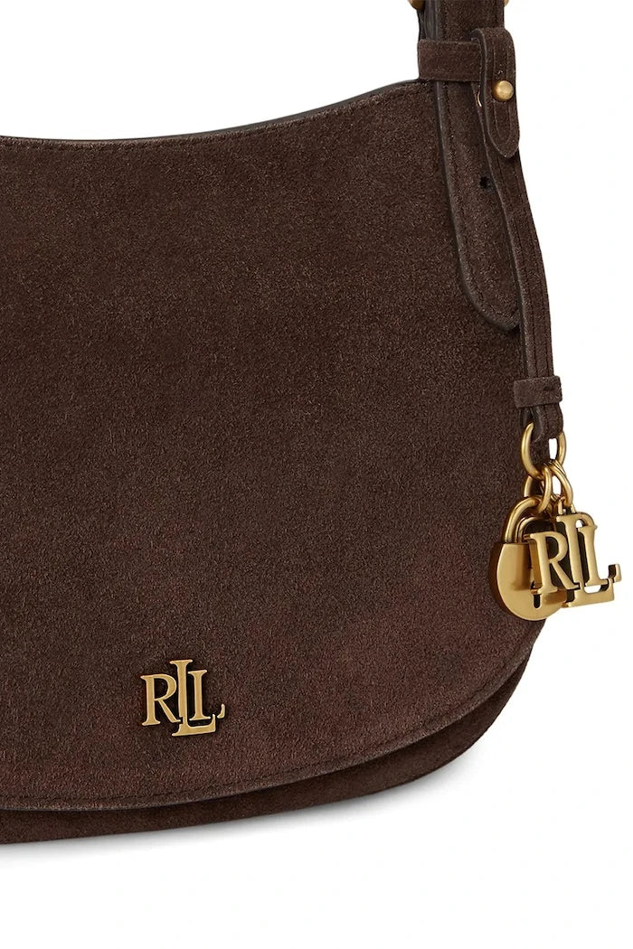 Lauren Ralph Lauren kadın süet crossbody çanta