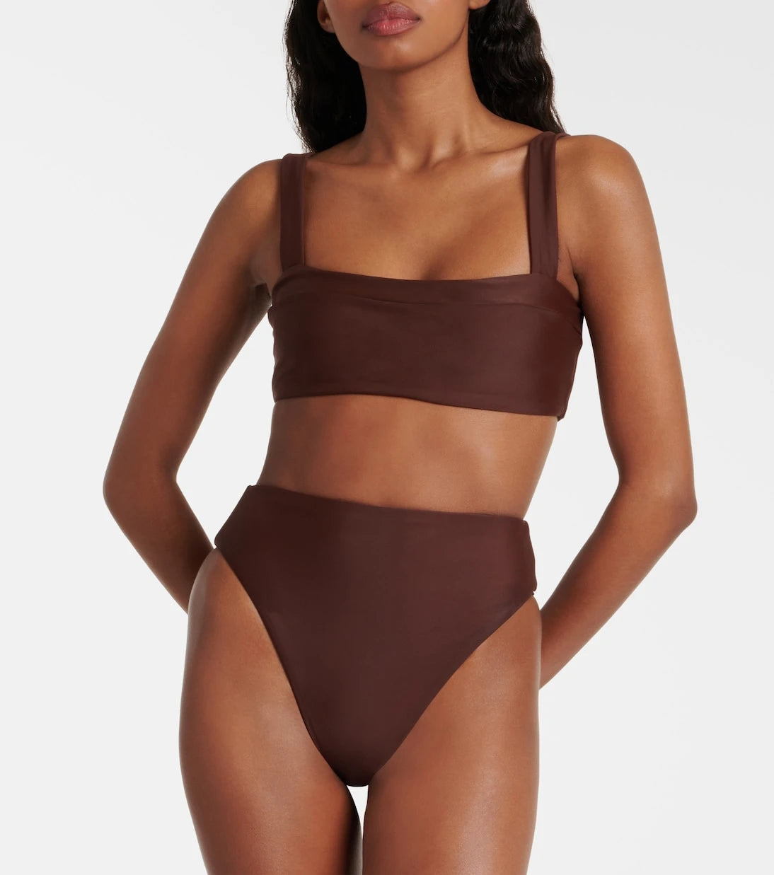 Jade Swim - Incline high-rise bikini bottoms
