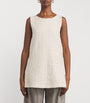 Max Mara White Cotton-Blend Textured Top