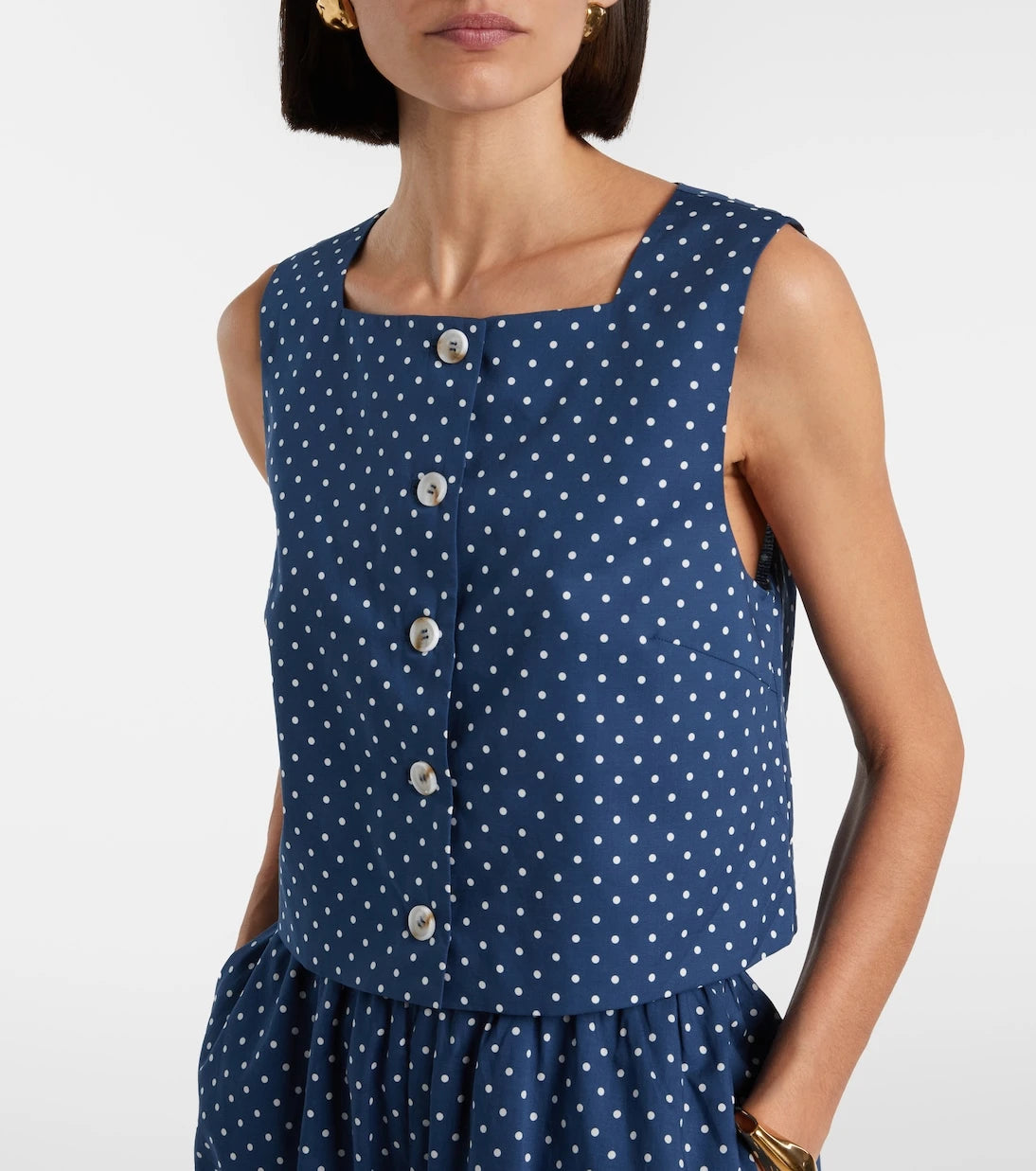 Posse - Rio polka-dot cropped top