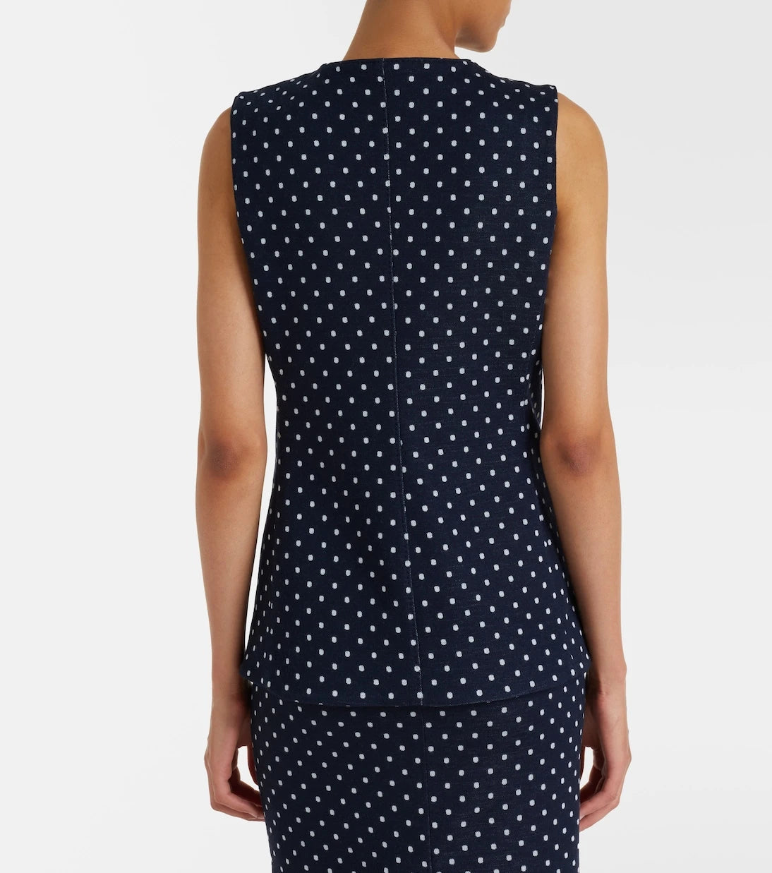 Max Mara - Polka-dot jersey vest