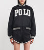 Polo Ralph Lauren Black Sateen Logo Bomber Jacket