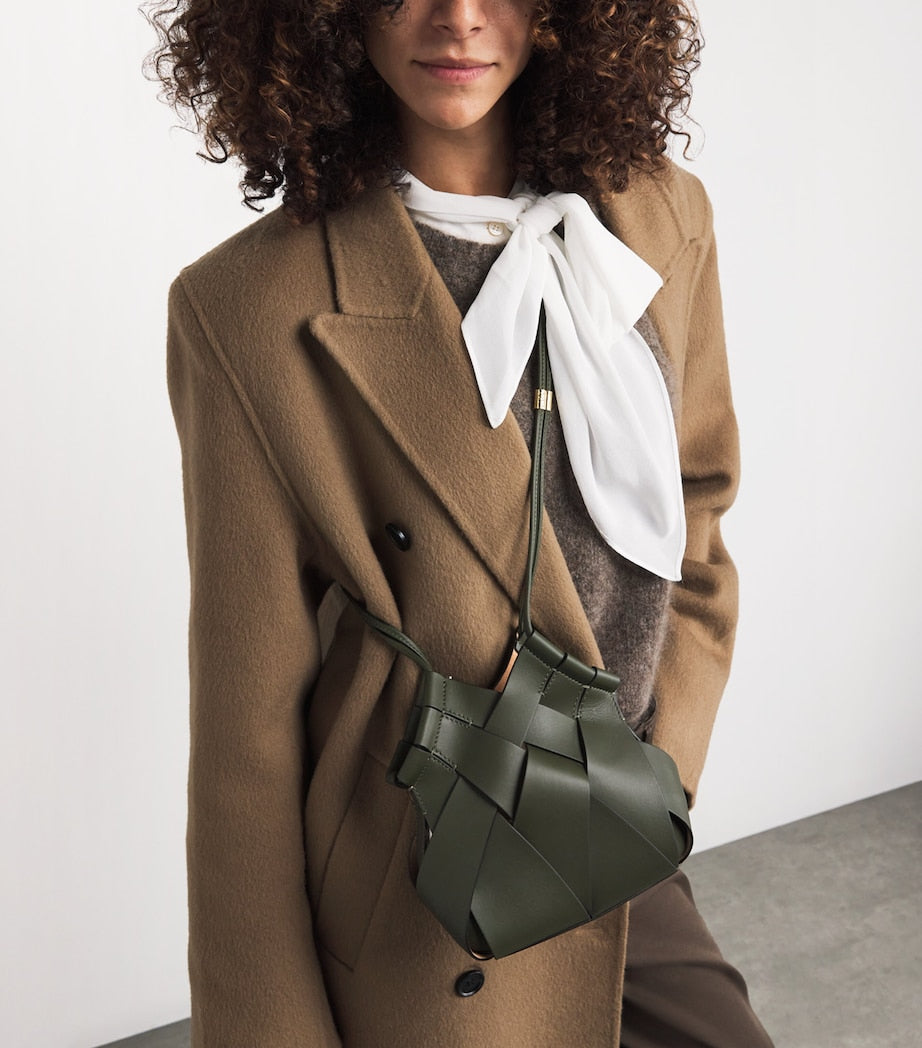 Black Leather Charlotte Cross-Body Bag