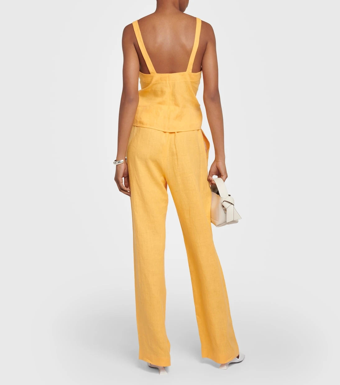 Nanushka - Ruched linen top