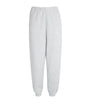 Grey Cotton-Blend Fleece Sweatpants