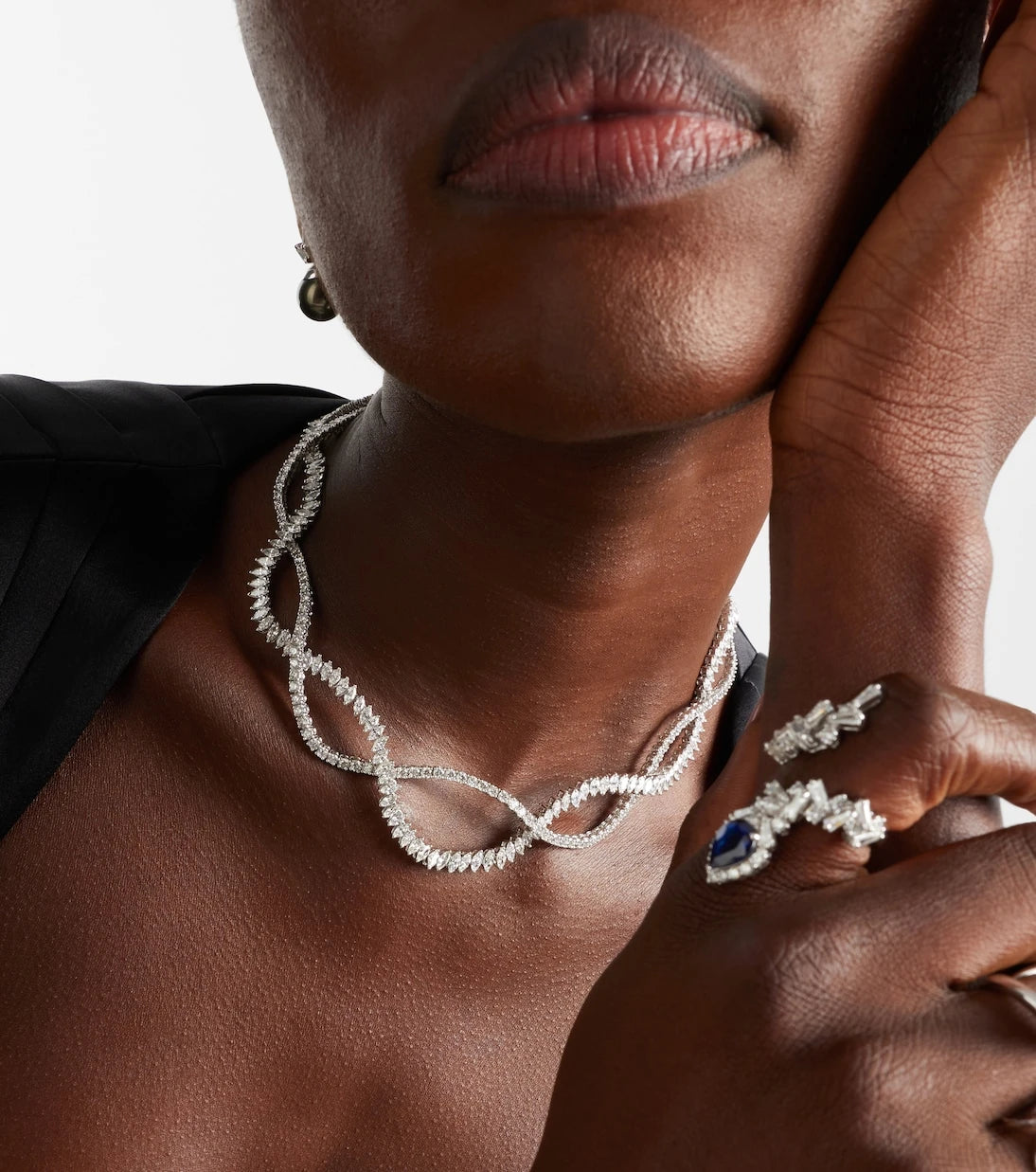 Yeprem - Y-Couture 18kt white gold necklace with diamonds