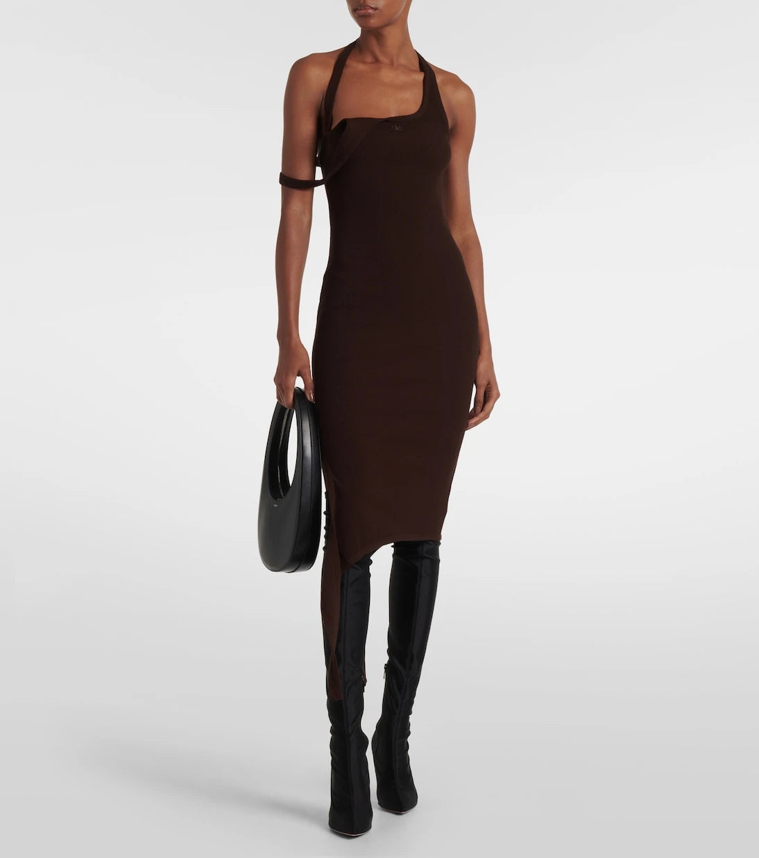 Courrèges - Undressed ribbed-knit midi dress