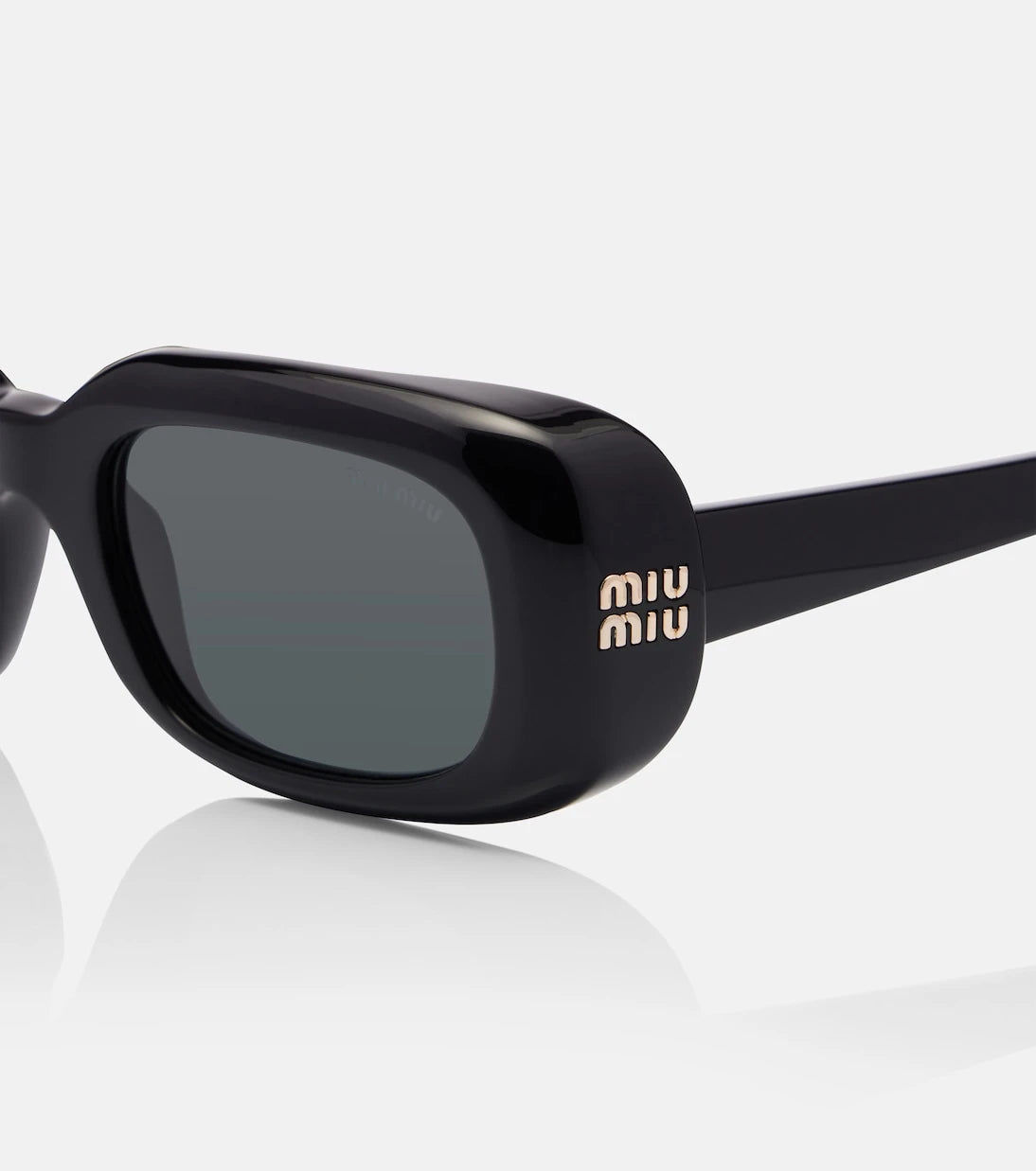 Miu Miu - Logo rectangular sunglasses
