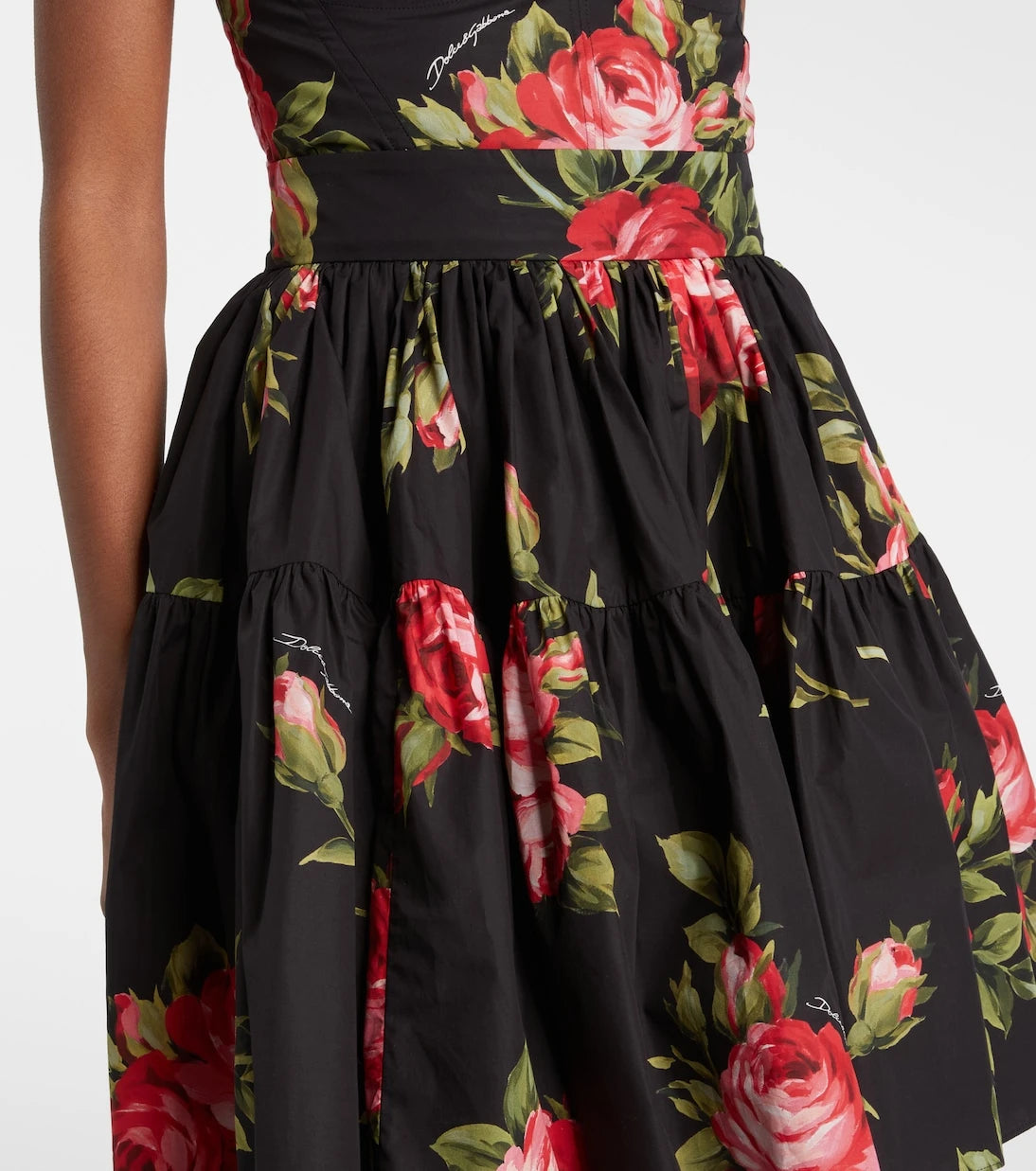 Dolce&Gabbana - Floral cotton miniskirt