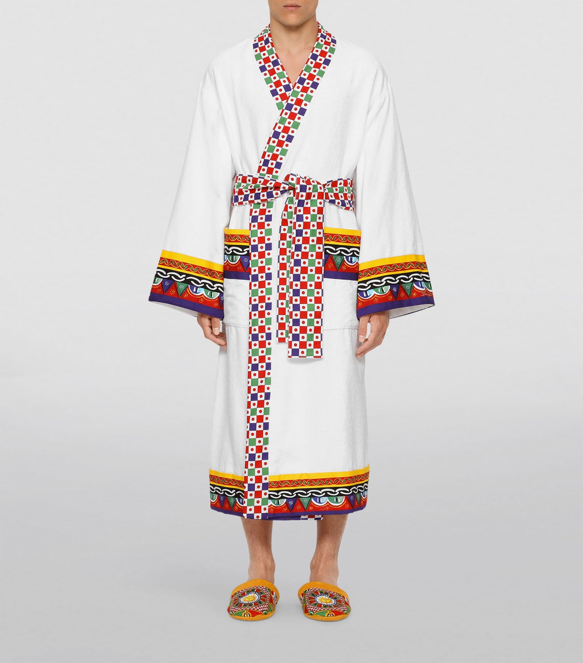 Dolce & Gabbana Casa Cotton-Terry Carretto Bathrobe