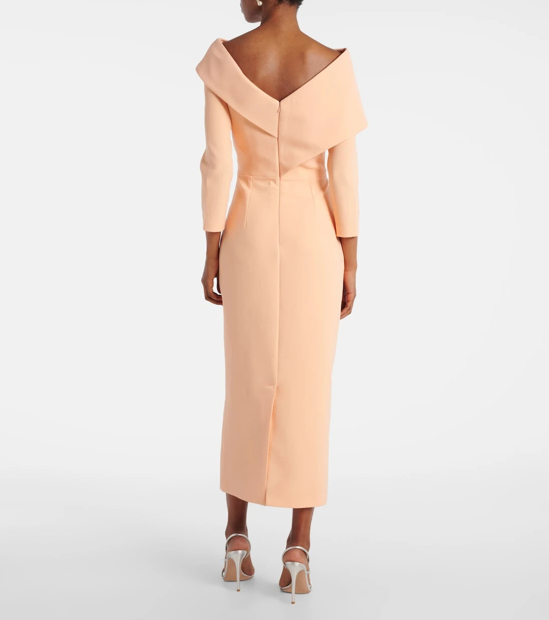 Safiyaa - Off-shoulder crêpe midi dress