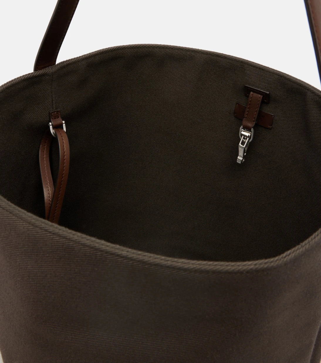 The Row - N/S Park Large canvas and leather tote bag