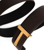 Leather Reversible T Icon Belt