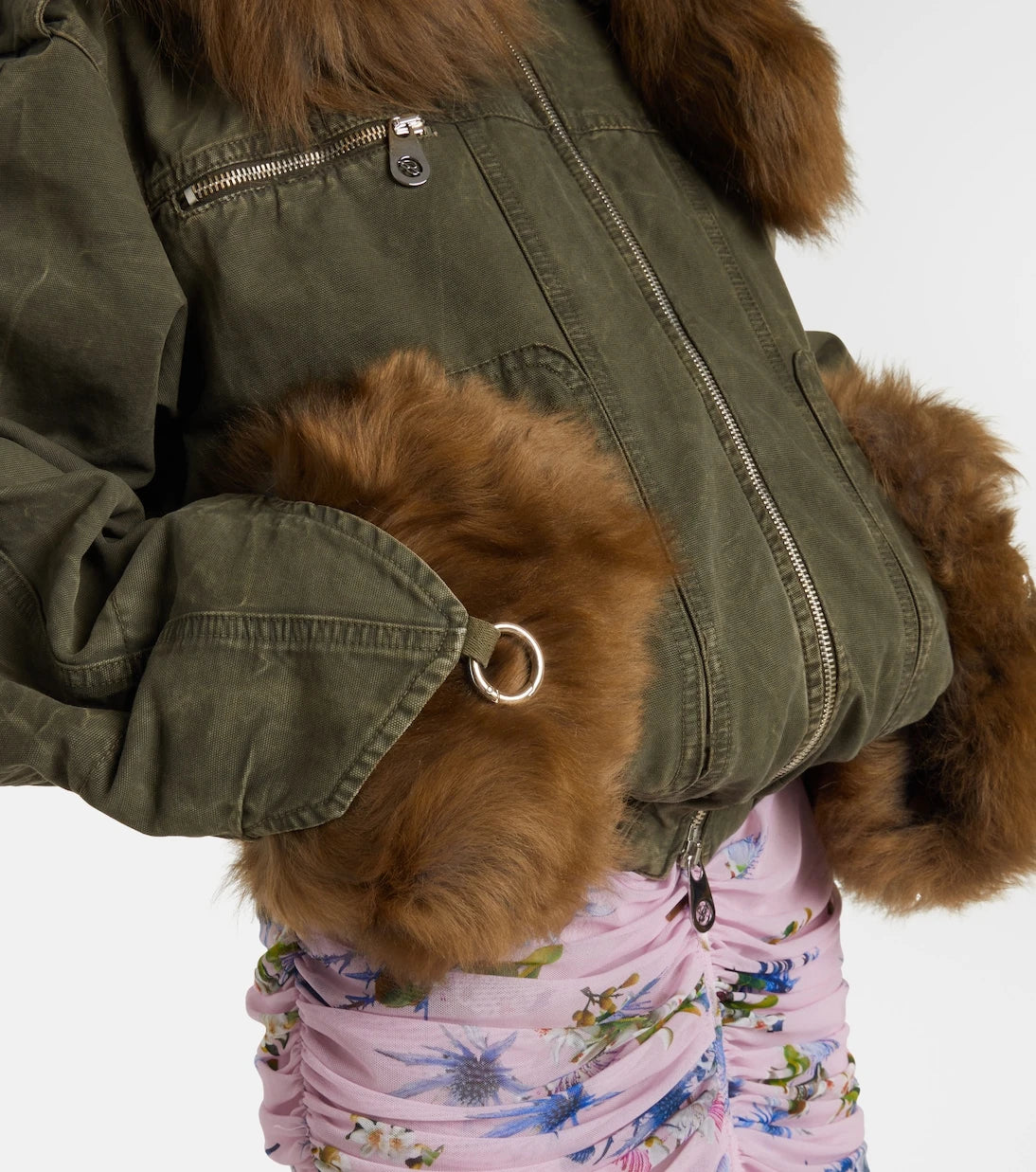 Blumarine - Cotton canvas bomber jacket