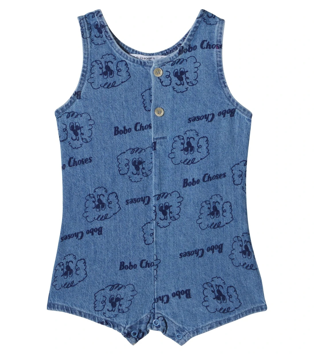 Bobo Choses - Baby Pickles The Dog denim playsuit