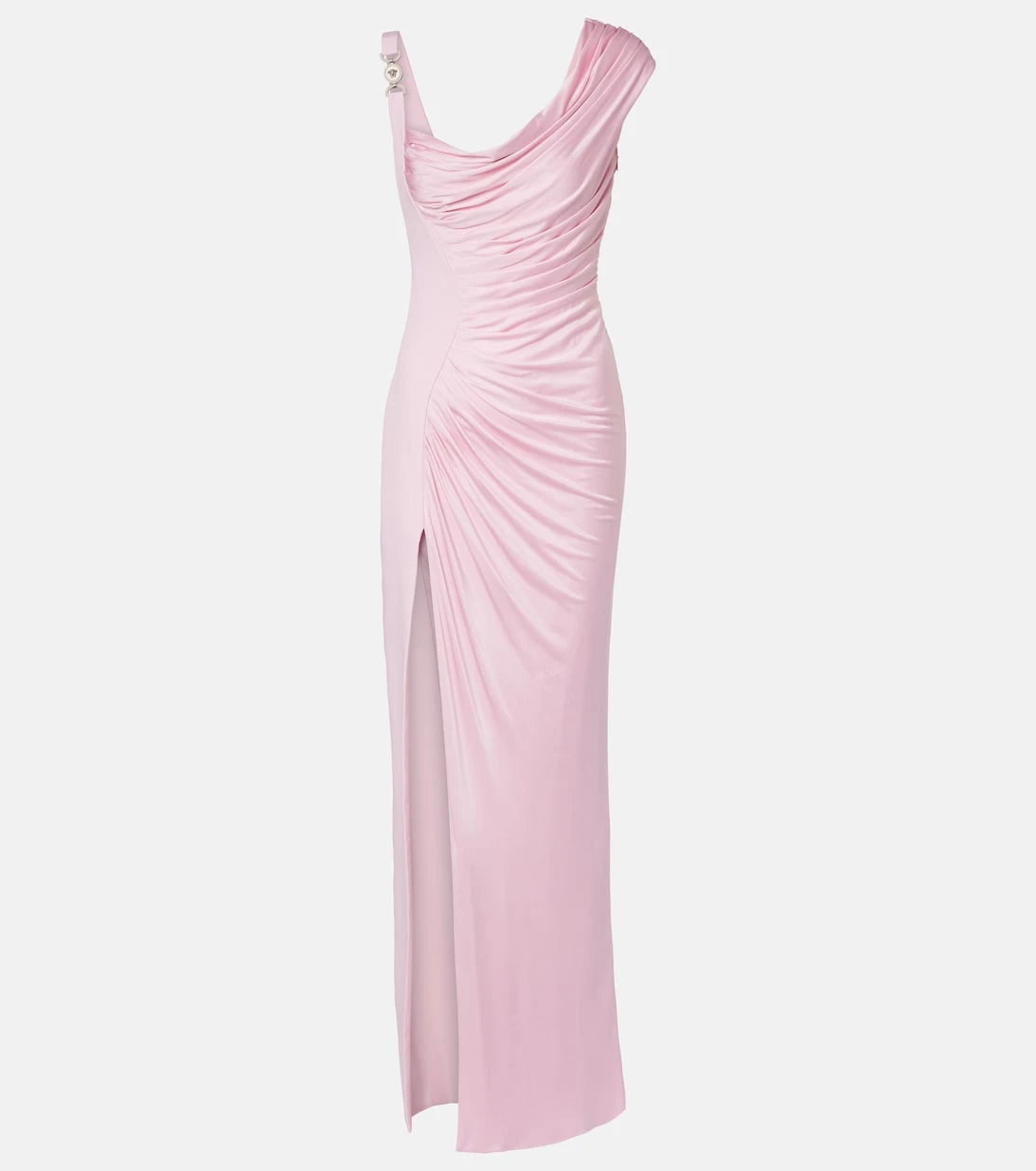 Versace - Draped one-shoulder ruched gown