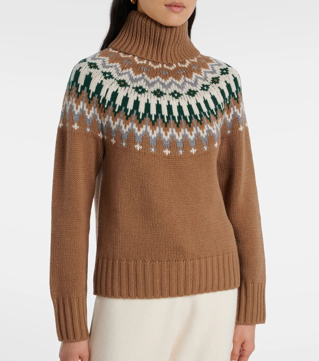 Bogner - Ingrid jacquard cashmere turtleneck sweater