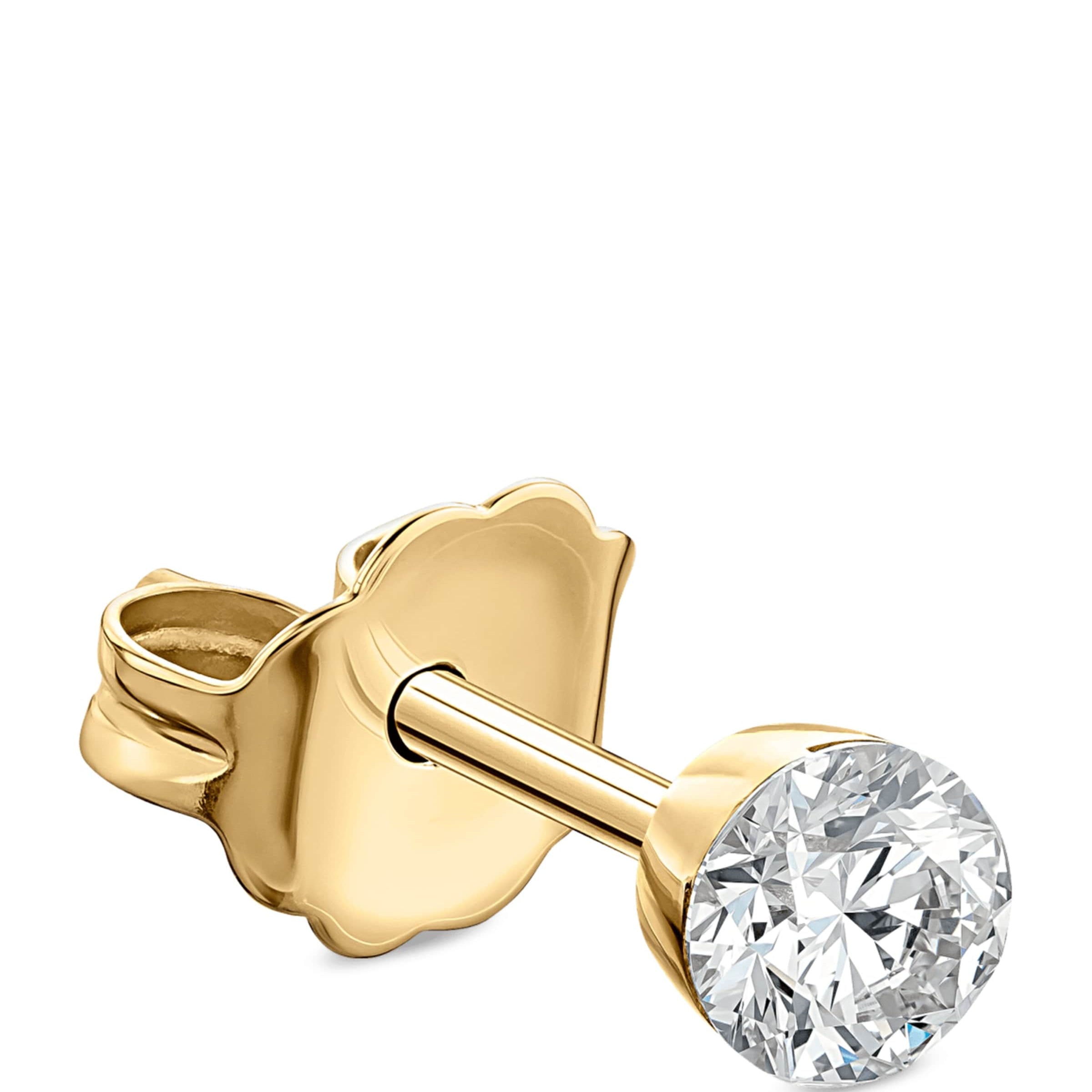 Maria Tash Gold Invisible Set Diamond Stud Earring (2.5mm)