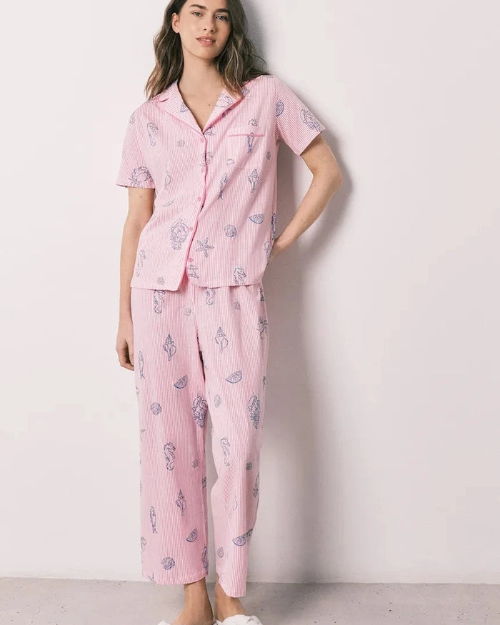women'secret kadın pamuklu iki parçalı pijama