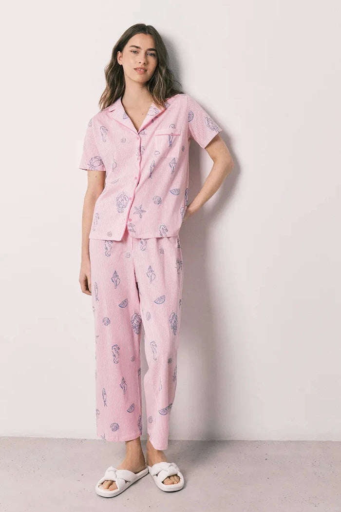 women'secret kadın pamuklu iki parçalı pijama