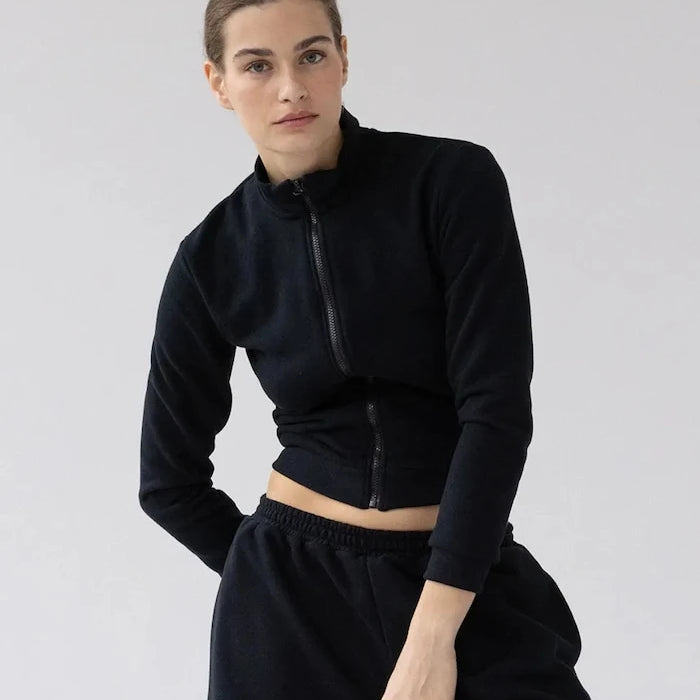 Muuv. fermuarlı kadın pamuklu sweatshirt LE PUMP