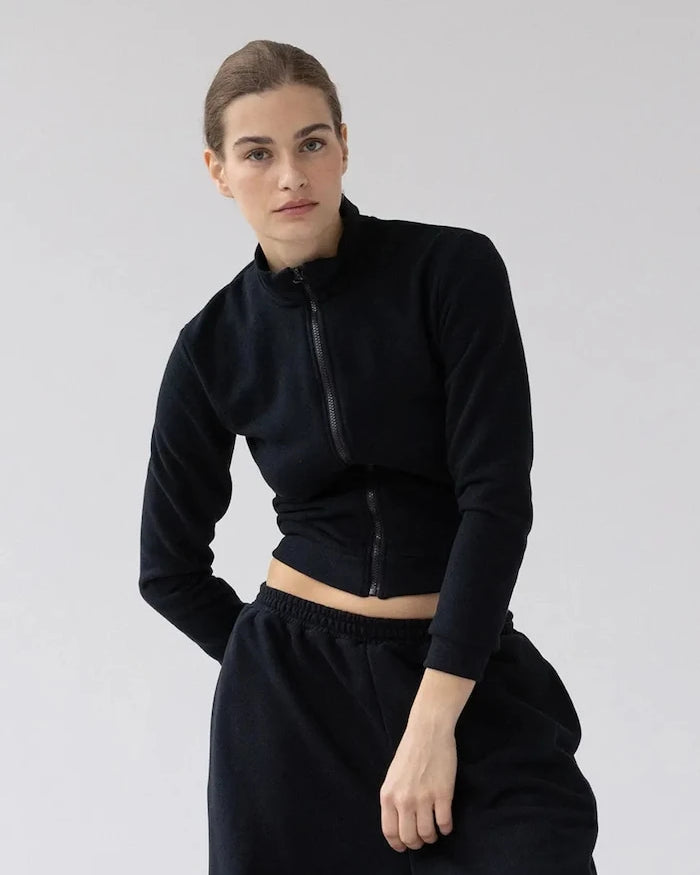 Muuv. fermuarlı kadın pamuklu sweatshirt LE PUMP