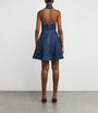Self-Portrait Blue Denim Halterneck Mini Dress