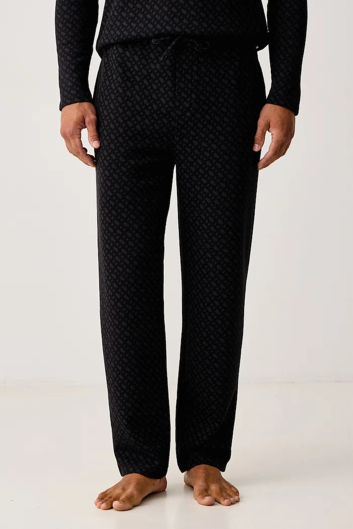 Pamuklu Erkek Pijama Altı WaffleAOP Pants