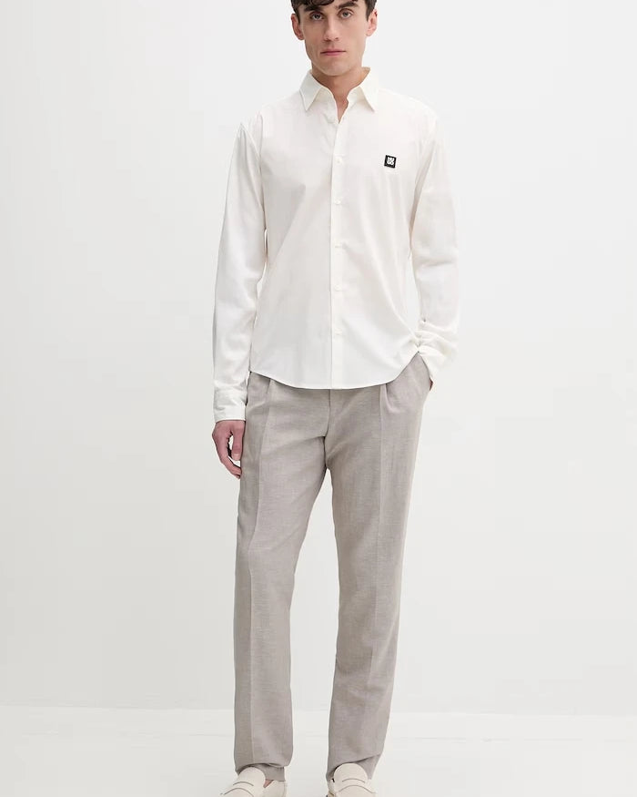 HUGO Men's Slim Fit Linen-Blend Pants Getlin251F3