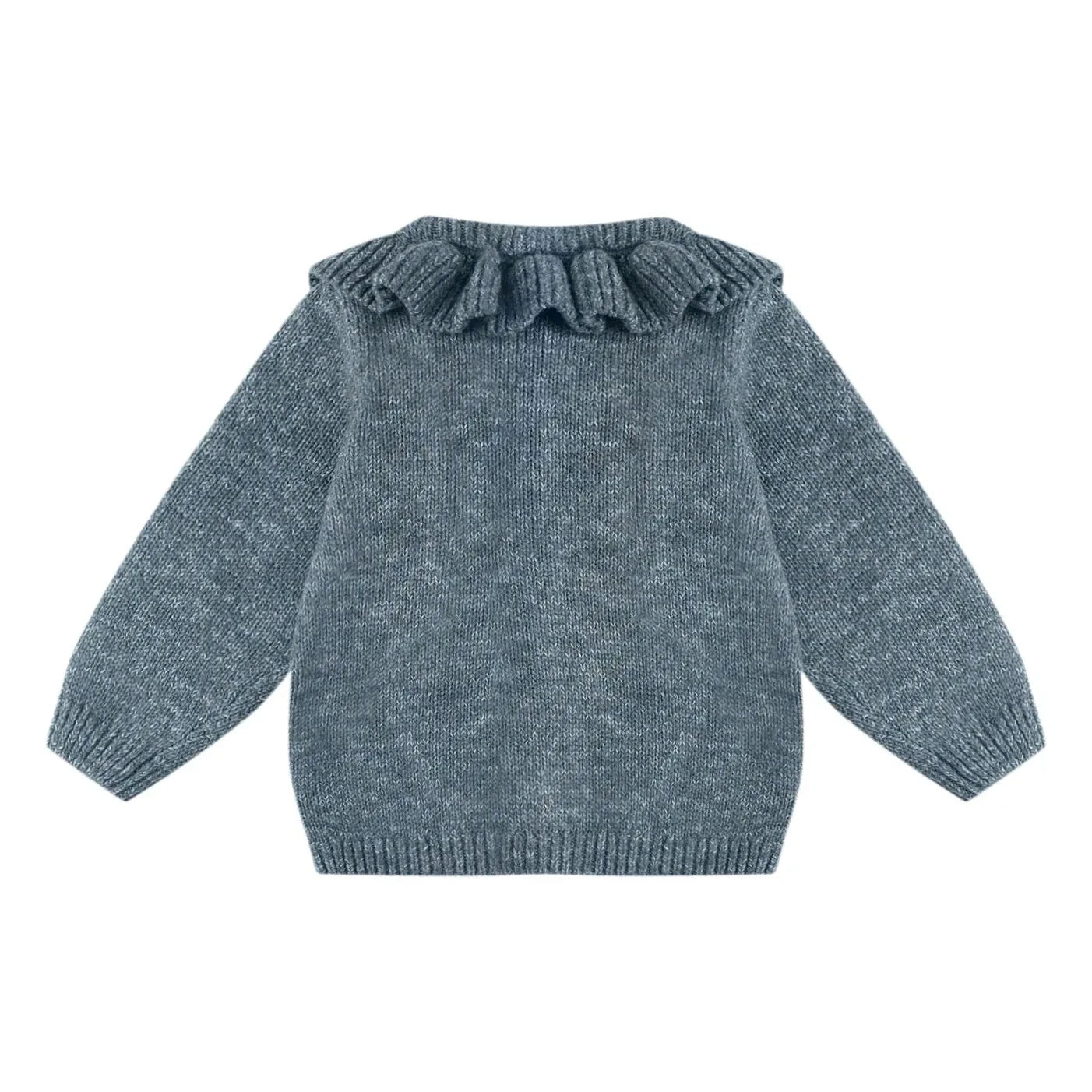 Quincy Mae - Organic Knit Cardigan | Grey blue